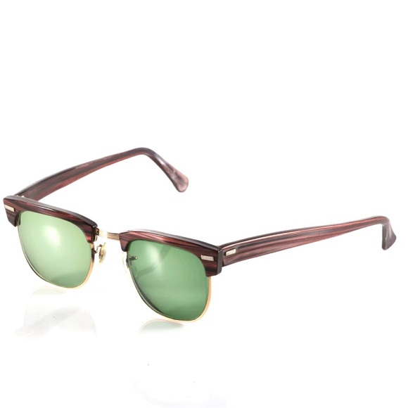 SALE ! Vintage 12K GF Whitney 22 Brown Woodgrain Gold Club Sunglasses - Picture 3 of 10